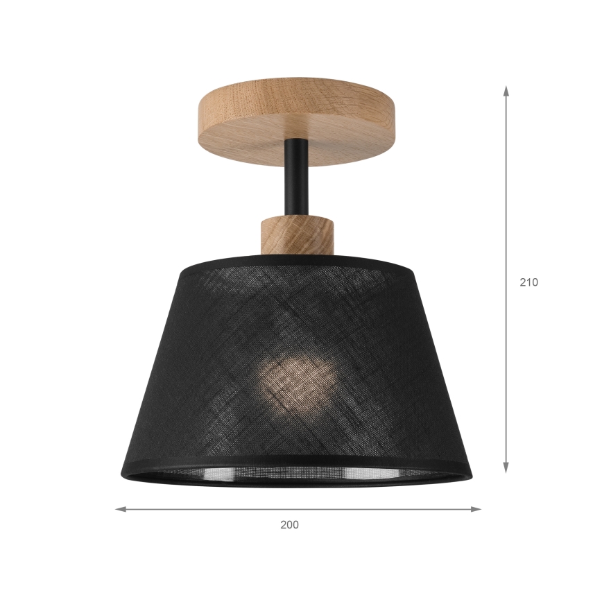 Brilagi - LED  Lámpara de techo ANTHONY 1xE14/60W/230V roble/negro