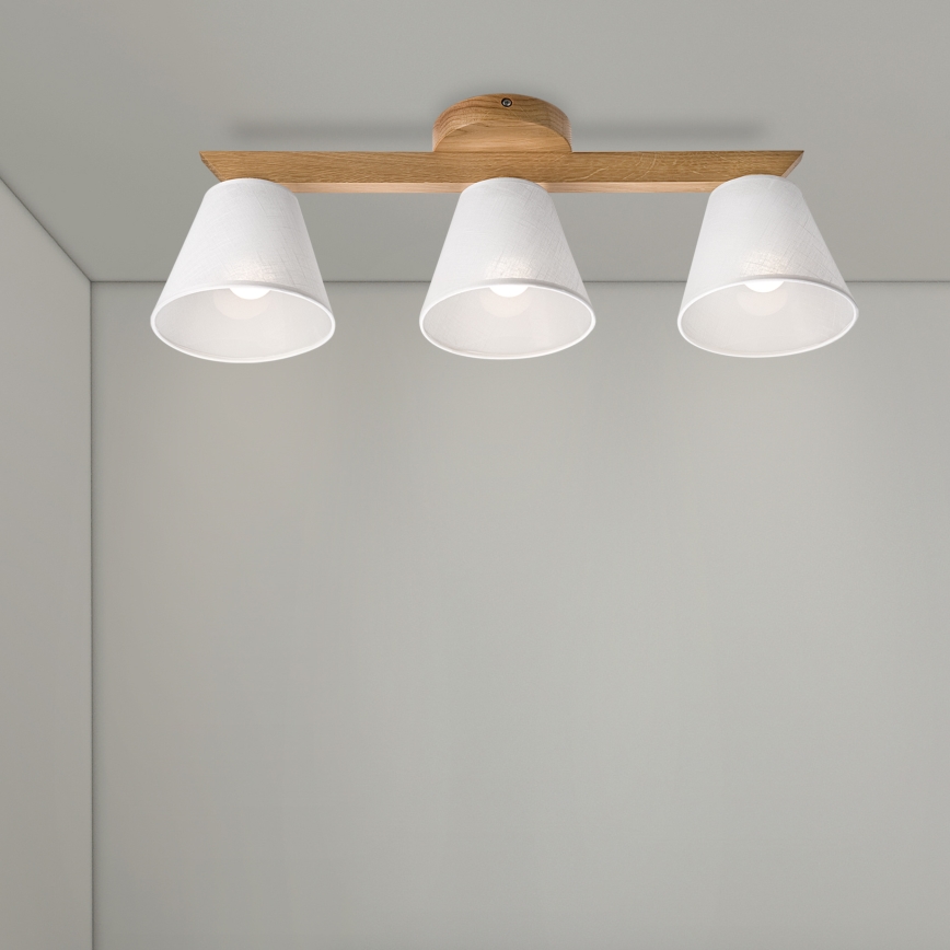 Brilagi - LED  Lámpara de techo ANTHONY 3xE14/40W/230V roble/blanco