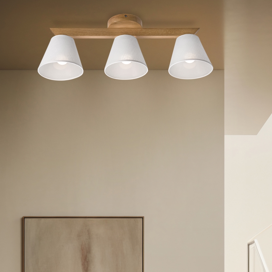 Brilagi - LED  Lámpara de techo ANTHONY 3xE14/40W/230V roble/blanco