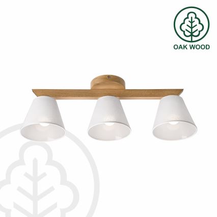Brilagi - LED  Lámpara de techo ANTHONY 3xE14/40W/230V roble/blanco