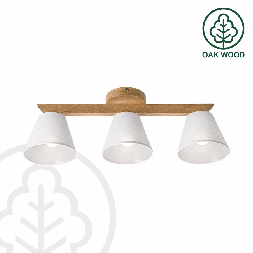 Brilagi - LED  Lámpara de techo ANTHONY 3xE14/40W/230V roble/blanco