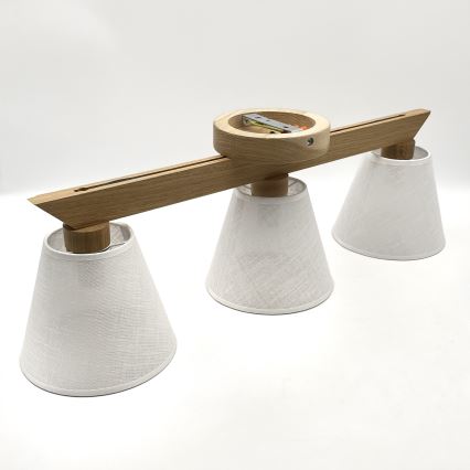 Brilagi - LED  Lámpara de techo ANTHONY 3xE14/40W/230V roble/blanco