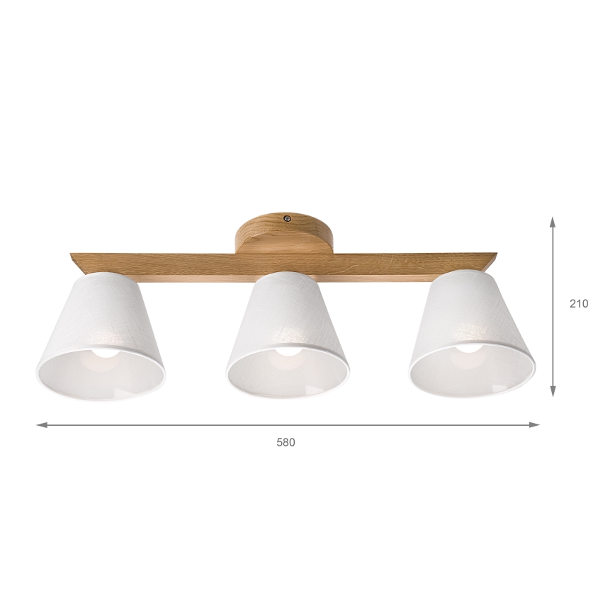 Brilagi - LED  Lámpara de techo ANTHONY 3xE14/40W/230V roble/blanco