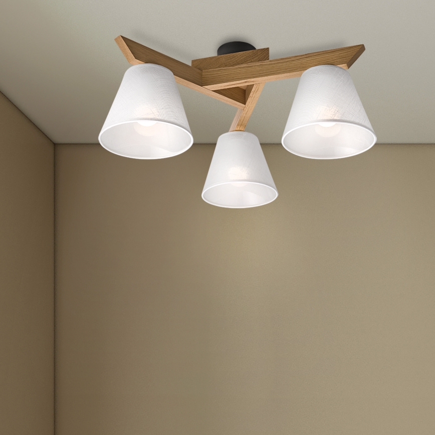 Brilagi - LED  Lámpara de techo ANTHONY 3xE14/40W/230V roble/blanco
