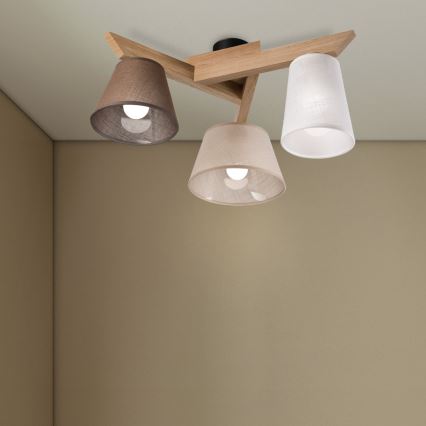 Brilagi - LED  Lámpara de techo ANTHONY 3xE14/40W/230V roble