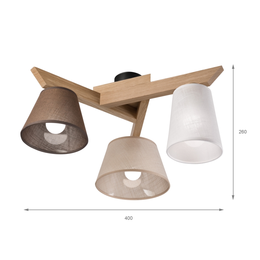 Brilagi - LED  Lámpara de techo ANTHONY 3xE14/40W/230V roble