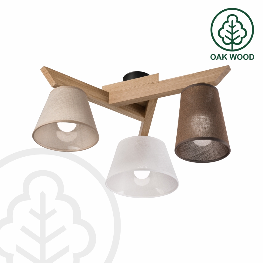 Brilagi - LED  Lámpara de techo ANTHONY 3xE14/40W/230V roble
