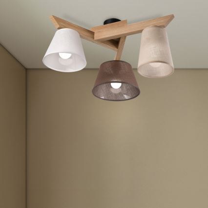 Brilagi - LED  Lámpara de techo ANTHONY 3xE14/40W/230V roble
