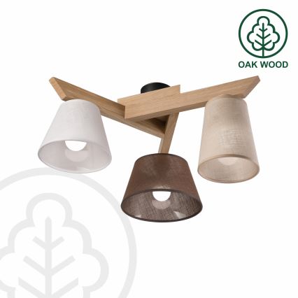 Brilagi - LED  Lámpara de techo ANTHONY 3xE14/40W/230V roble