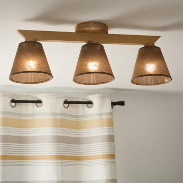 Brilagi - LED  Lámpara de techo ANTHONY 3xE14/40W/230V roble/marrón