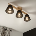 Brilagi - LED  Lámpara de techo ANTHONY 3xE14/40W/230V roble/negro