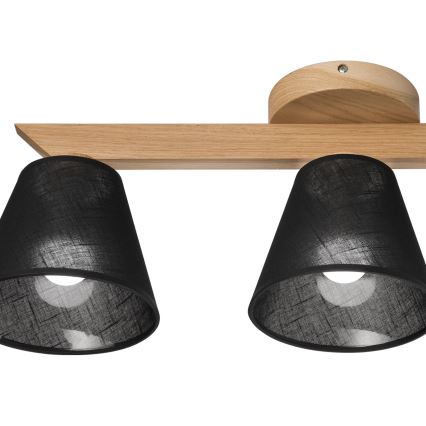 Brilagi - LED  Lámpara de techo ANTHONY 3xE14/40W/230V roble/negro