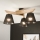 Brilagi - LED  Lámpara de techo ANTHONY 3xE14/40W/230V roble/negro