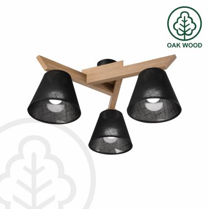 Brilagi - LED  Lámpara de techo ANTHONY 3xE14/40W/230V roble/negro