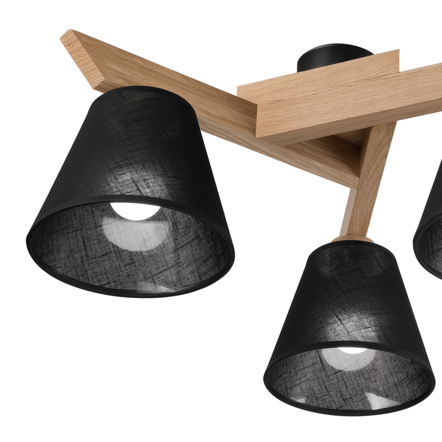 Brilagi - LED  Lámpara de techo ANTHONY 3xE14/40W/230V roble/negro