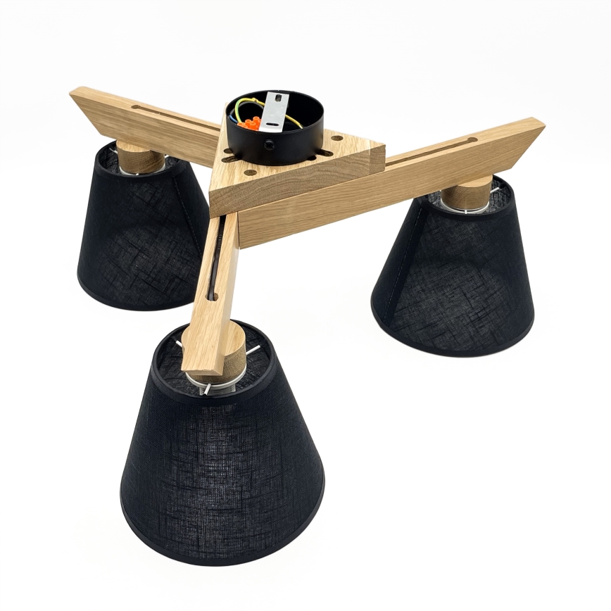 Brilagi - LED  Lámpara de techo ANTHONY 3xE14/40W/230V roble/negro