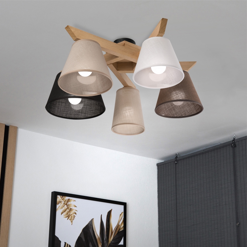 Brilagi - LED  Lámpara de techo ANTHONY 5xE14/40W/230V roble