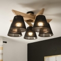 Brilagi - LED  Lámpara de techo ANTHONY 5xE14/40W/230V roble/negro