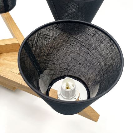 Brilagi - LED  Lámpara de techo ANTHONY 5xE14/40W/230V roble/negro
