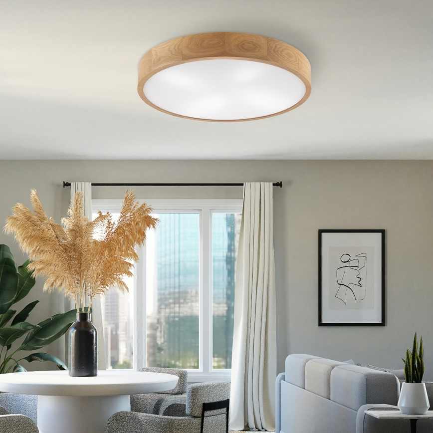 Brilagi - LED Lámpara de techo CARVALHO 4xE27/60W/230V roble ø 57,5 cm