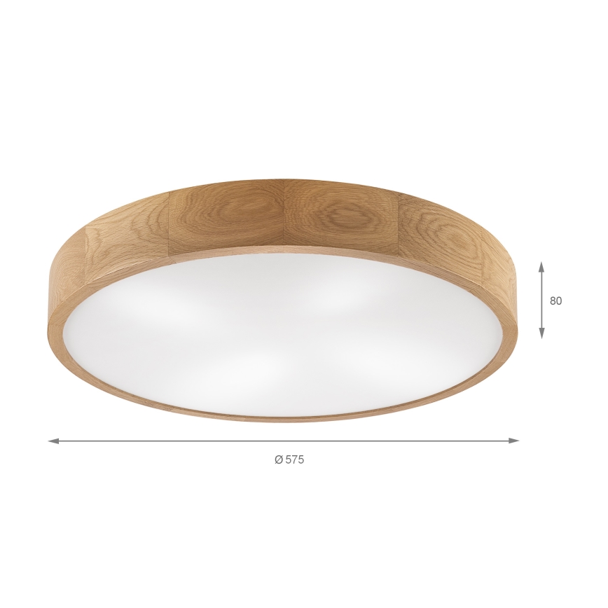 Brilagi - LED Lámpara de techo CARVALHO 4xE27/60W/230V roble ø 57,5 cm