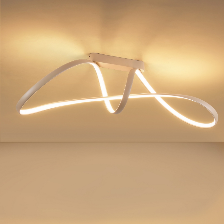 Brilagi - Plafón LED regulable TWISTER LED/60W/230V 3000-6000K beige + control remoto