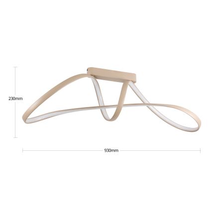 Brilagi - Plafón LED regulable TWISTER LED/60W/230V 3000-6000K beige + control remoto