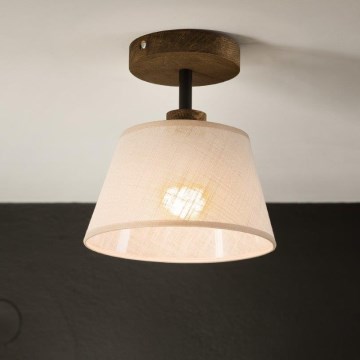 Brilagi - LED Lámpara de techo empotrada ANTHONY 1xE14/60W/230V roble nogal/beige