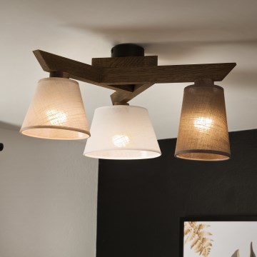 Brilagi - LED Lámpara de techo empotrada ANTHONY 3xE14/40W/230V roble nogal