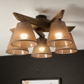Brilagi - LED Lámpara de techo empotrada ANTHONY 5xE14/40W/230V roble nogal/marrón