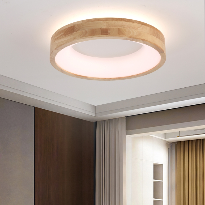 Brilagi - Luminaria de techo LED FALCON WOOD LED/30W/230V 3000/4000/6000K Ø 45 cm madera