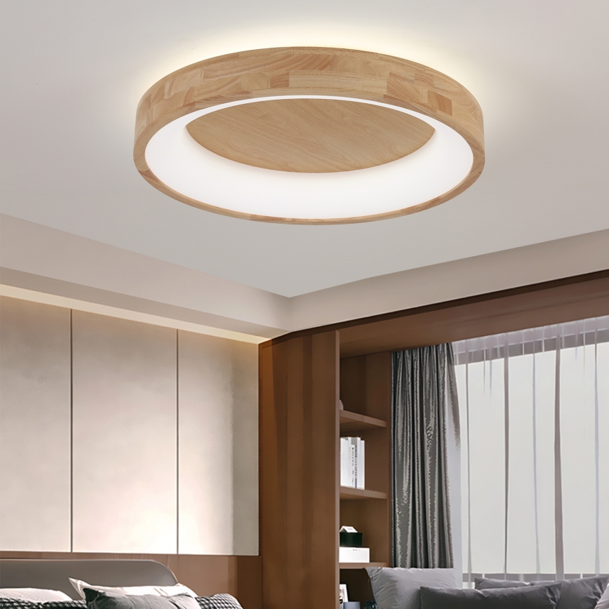 Brilagi - Plafón LED FALCON WOOD LED/40W/230V 3000/4000/6000K Ø 60 cm madera