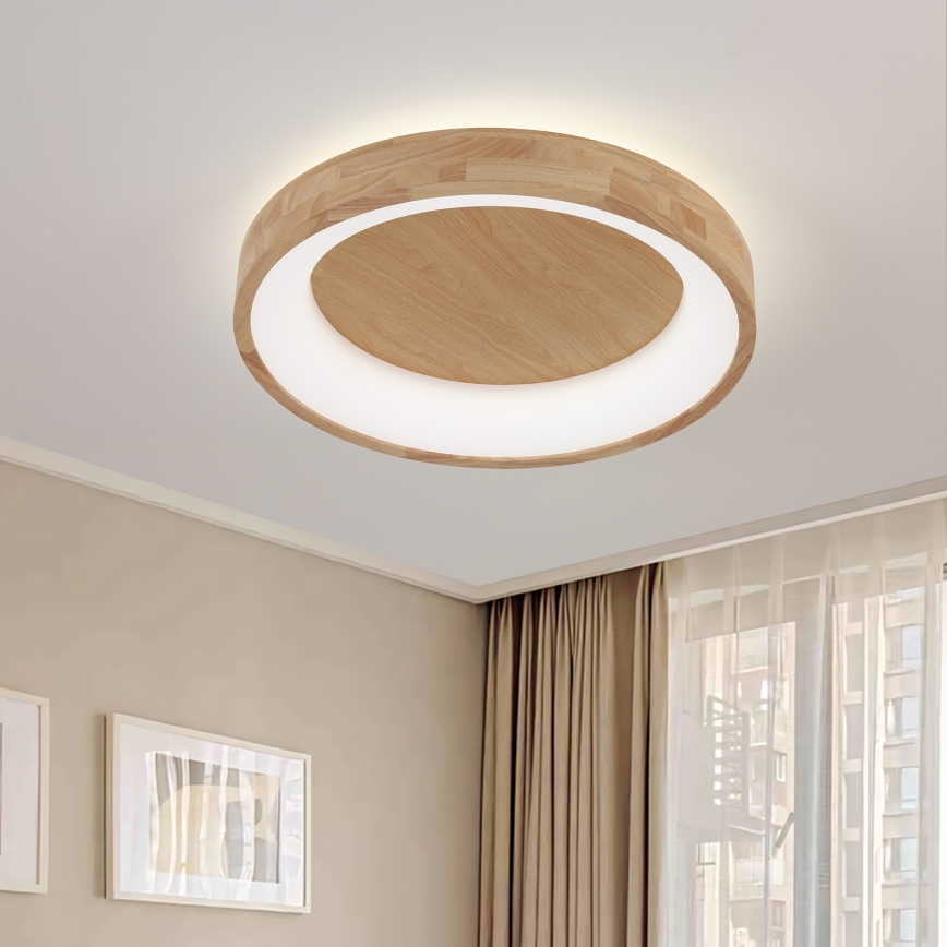 Brilagi - Plafón LED FALCON WOOD LED/40W/230V 3000/4000/6000K Ø 60 cm madera