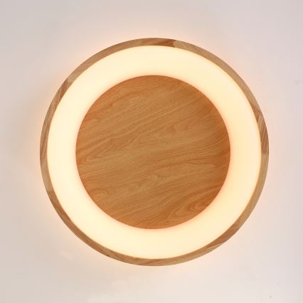 Brilagi - Plafón LED FALCON WOOD LED/40W/230V 3000/4000/6000K Ø 60 cm madera