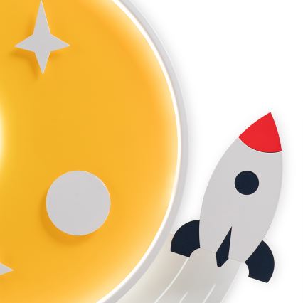 Brilagi - Lámpara de techo infantil LED STARSHIP LED/64W/230V 3000/4500/6000K amarilla