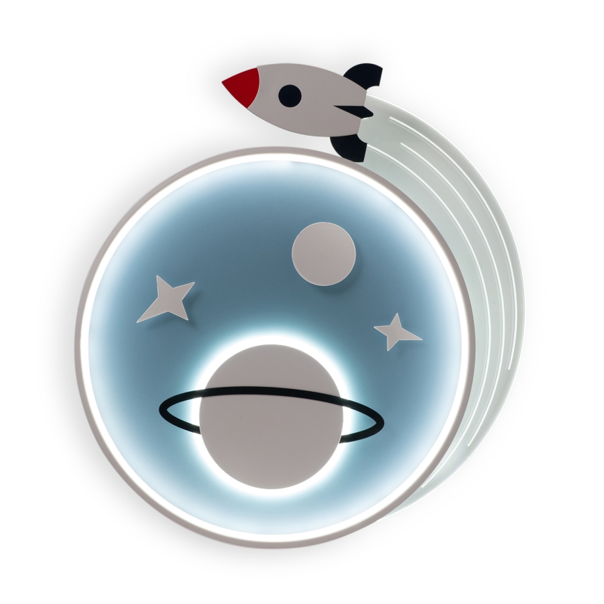 Brilagi - LED lámpara de techo infantil STARSHIP LED/64W/230V 3000/4500/6000K azul
