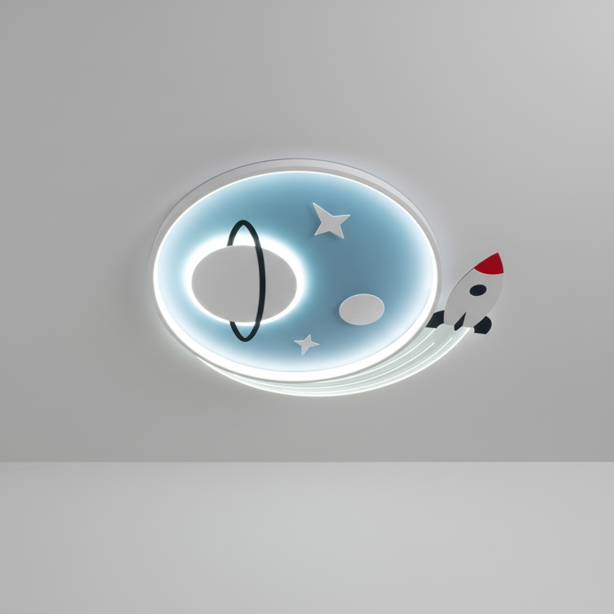 Brilagi - LED lámpara de techo infantil STARSHIP LED/64W/230V 3000/4500/6000K azul