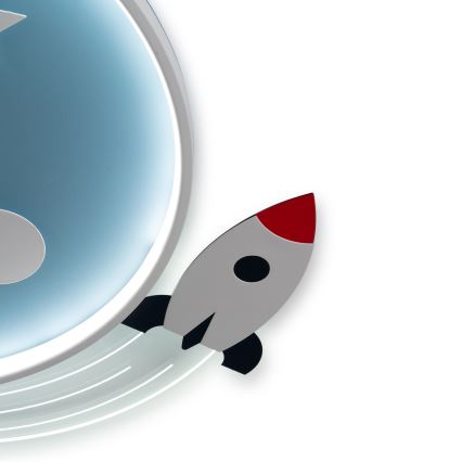 Brilagi - LED lámpara de techo infantil STARSHIP LED/64W/230V 3000/4500/6000K azul