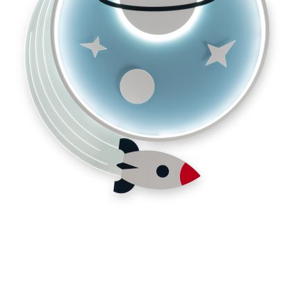 Brilagi - LED lámpara de techo infantil STARSHIP LED/64W/230V 3000/4500/6000K azul