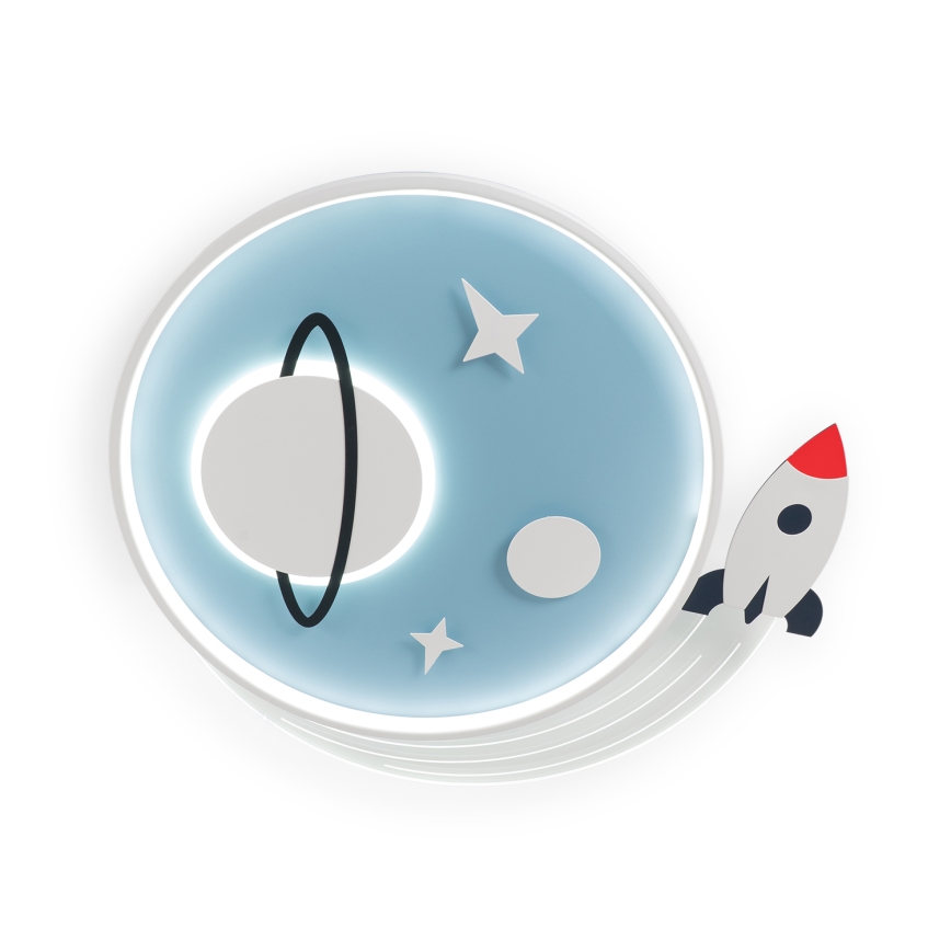 Brilagi - LED lámpara de techo infantil STARSHIP LED/64W/230V 3000/4500/6000K azul