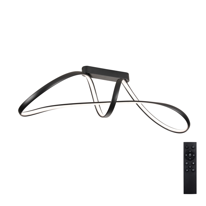 Brilagi - Lámpara LED regulable de montaje en superficie TWISTER LED/60W/230V 3000-6000K negra + mando a distancia