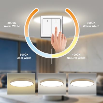 Brilagi - Plafón LED de techo POOL LED/180W/230V 3000/4500/6000K Ø 120 cm beige