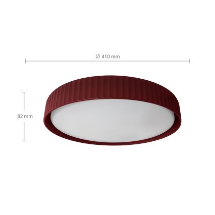 Brilagi - Lámpara de techo regulable LUCIA LED/48W/230V 3000-6500K Ø 41 cm roja + mando a distancia