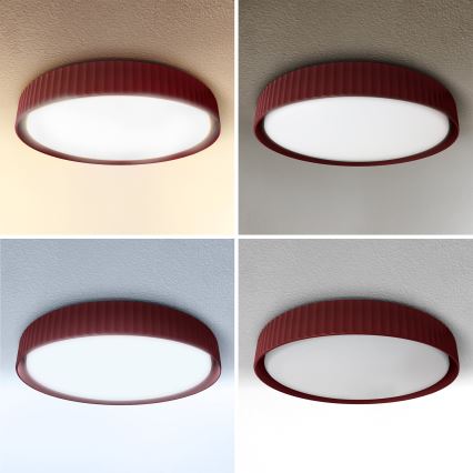 Brilagi - Lámpara de techo LED regulable LUCIA LED/60W/230V 3000-6500K diámetro 59 cm roja + mando a distancia