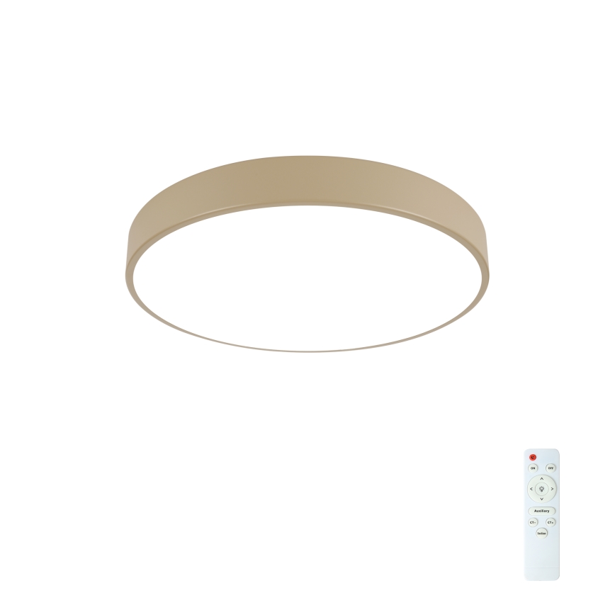 Brilagi - Lámpara de Techo LED Regulable POOL LED/48W/230V 3000-6000K 40 cm Beige + Control Remoto