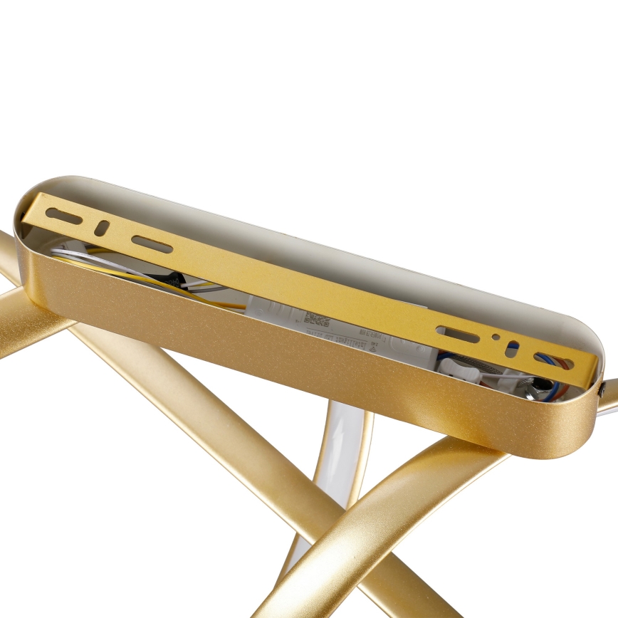 Brilagi - Lámpara de techo LED regulable de superficie TWISTER LED/60W/230V 3000-6000K dorada + mando a distancia