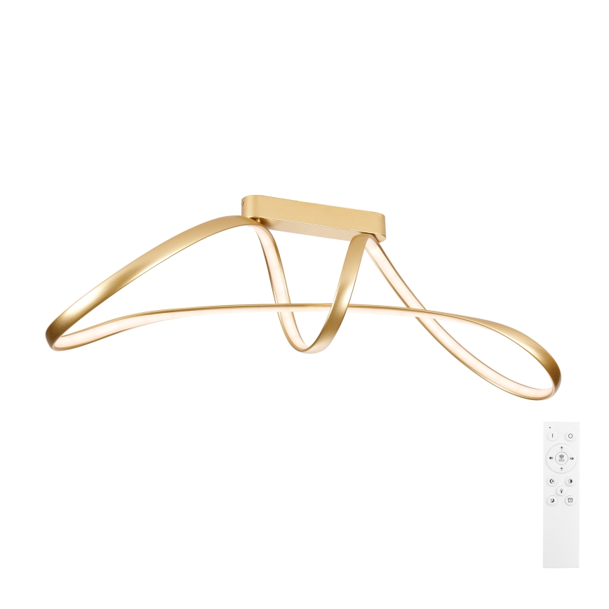 Brilagi - Lámpara de techo LED regulable de superficie TWISTER LED/60W/230V 3000-6000K dorada + mando a distancia