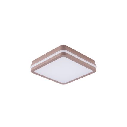 Brilagi - Lámpara de techo LED para exterior con sensor BENE LED/18W/230V 21,5x21,5 cm marrón IP54