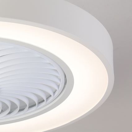 Brilagi - Lámpara de techo LED regulable con ventilador LED/30W/230V 3000-6500K blanca + mando a distancia