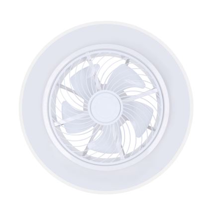 Brilagi - Lámpara de techo LED regulable con ventilador LED/30W/230V 3000-6500K blanca + mando a distancia